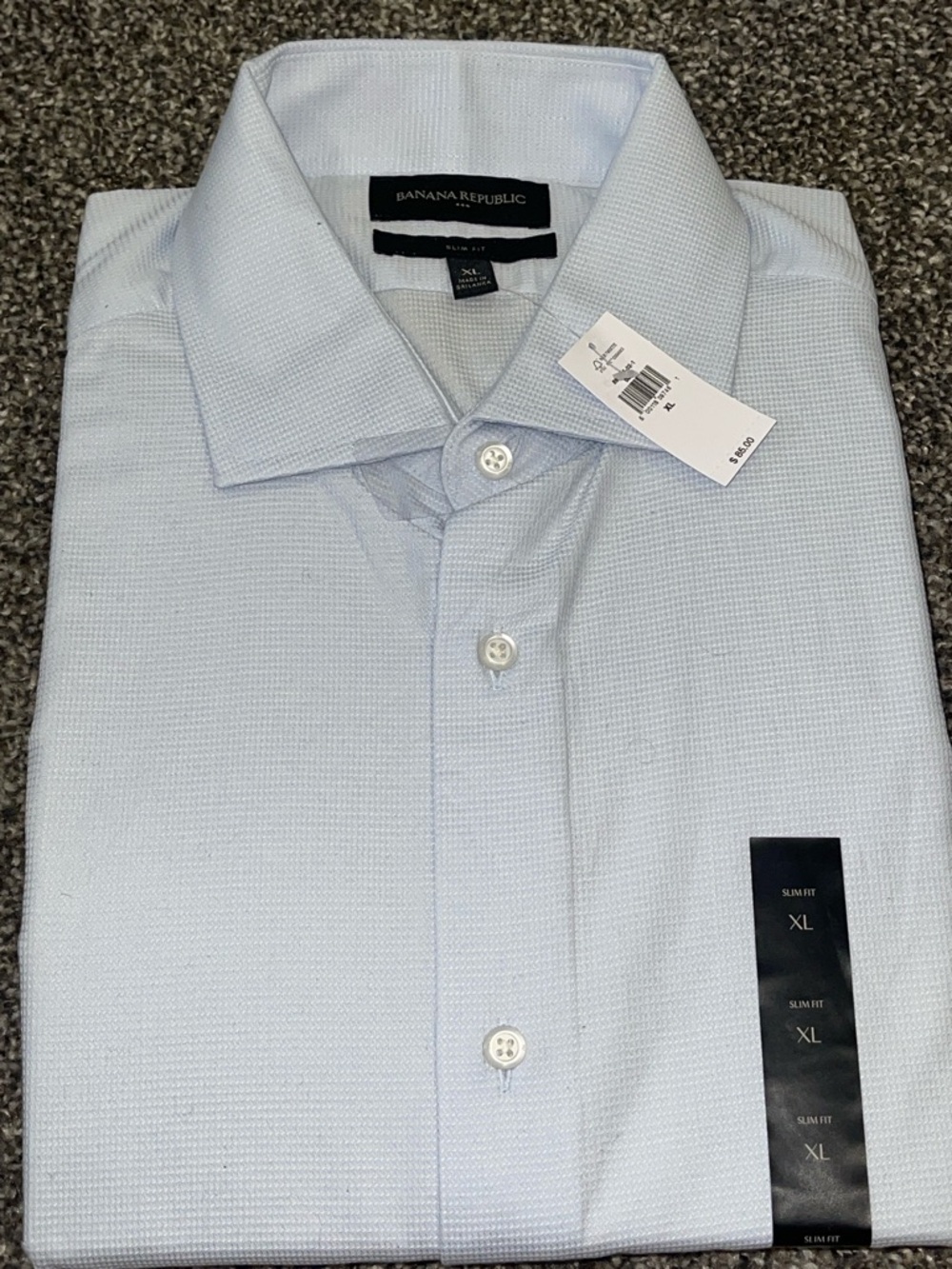 NWT Banana Republic Light Blue Textured Dress Shirt